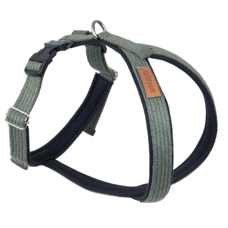 AMIPLAY Szelki regulowane Grand Soft Cotton - Khaki XL