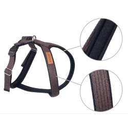 AMIPLAY Szelki regulowane Grand Soft Cotton - Brązowe S