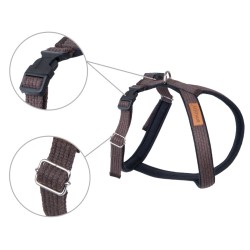 AMIPLAY Szelki regulowane Grand Soft Cotton - Brązowe XL