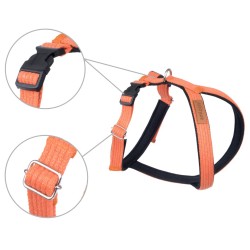 AMIPLAY Szelki regulowane Grand Soft Cotton - Pomarańczowe M