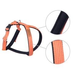 AMIPLAY Szelki regulowane Grand Soft Cotton - Pomarańczowe M