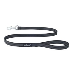 AMIPLAY Smycz Rubber 120cm - Czarna L-XL