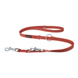 AMIPLAY Smycz regulowana 6 in 1 Rubber - Pomarańczowa S-M