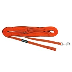 AMIPLAY Smycz treningowa Rubber 10 m - Pomarańczowa L-XL