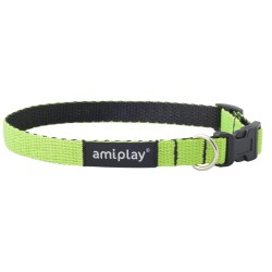 AMIPLAY Obroża regulowana Twist - Zielona L (35-50 x 2cm)