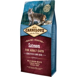 CARNILOVE CAT Grain-Free Salmon Sensitive & Long Hair - Łosoś 2x 6kg
