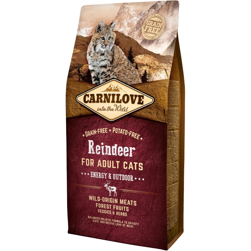 CARNILOVE CAT Grain-Free Reindeer Energy and Outdoor - Renifer 400g