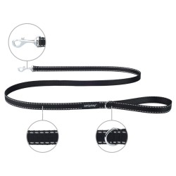 AMIPLAY Smycz Reflective 150cm - Czarna M