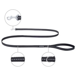 AMIPLAY Smycz Reflective 150cm - Czarna XL