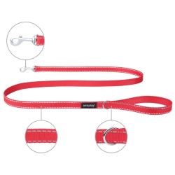 AMIPLAY Smycz Reflective 150cm - Czerwona S