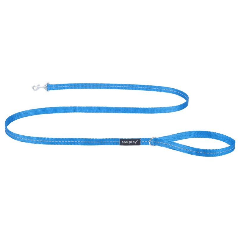 AMIPLAY Smycz Reflective 150cm - Niebieska S