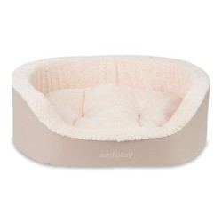 AMIPLAY Legowisko Elipsa Aspen - Beżowe L