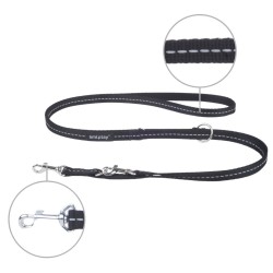 AMIPLAY Smycz regulowana 6 in 1  Reflective 100-200 cm - Czarna S