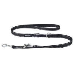 AMIPLAY Smycz regulowana 6 in 1  Reflective 100-200 cm - Czarna XL
