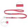 AMIPLAY Smycz regulowana 6 in 1  Reflective 100-200 cm - Czerwona M