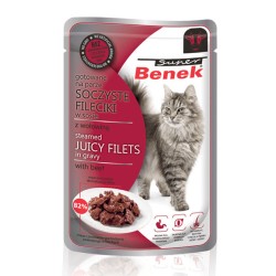 SUPER BENEK Soczyste fileciki w sosie z wołowiną 85g