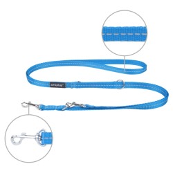 AMIPLAY Smycz regulowana 6 in 1 Reflective 100-200 cm - Niebieska XL