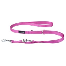 AMIPLAY Smycz regulowana 6 in 1 Reflective 100-200 cm - Różowa S