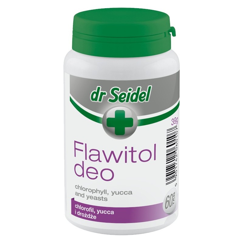 DR SEIDEL Flawitol Deo z chlorofilem i Yucca Schidigera 60 tabletek