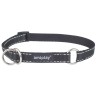 AMIPLAY Obroża półzaciskowa Reflective - Czarna XL (40-60 x 2,5cm)