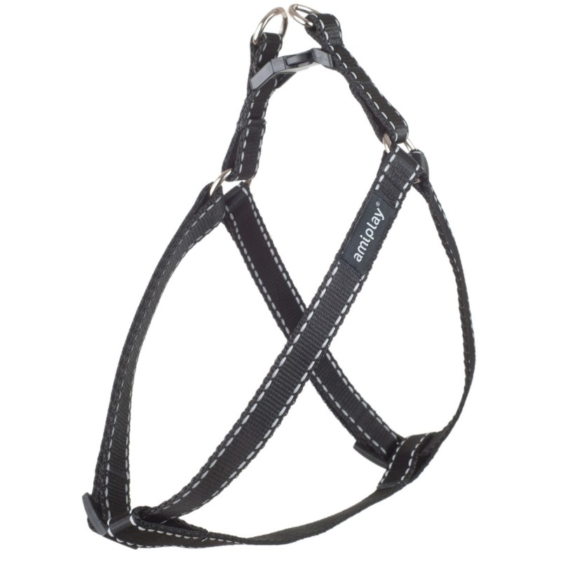 AMIPLAY Szelki regulowane Reflective - Czarne L