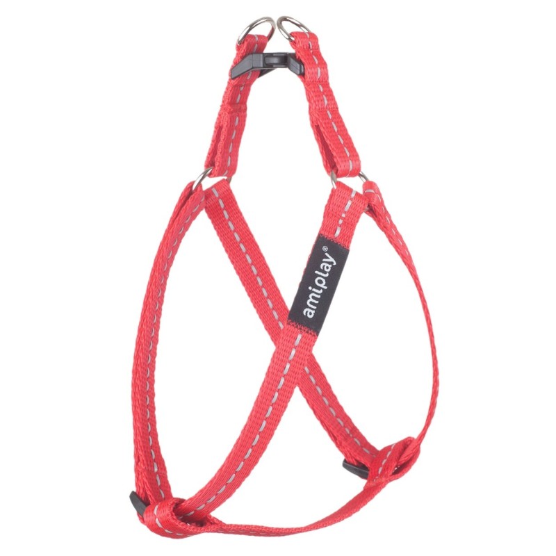 AMIPLAY Szelki regulowane Reflective - Czerwone L