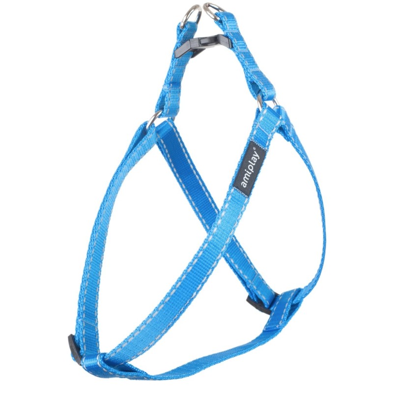 AMIPLAY Szelki regulowane Reflective - Niebieskie L