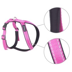 AMIPLAY Szelki regulowane Grand Soft Reflective - Różowe XS