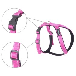 AMIPLAY Szelki regulowane Grand Soft Reflective - Różowe S