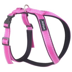 AMIPLAY Szelki regulowane Grand Soft Reflective - Różowe XXL