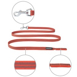 AMIPLAY Smycz treningowa bez rączki Rubber 200 cm - Pomarańczowa L-XL