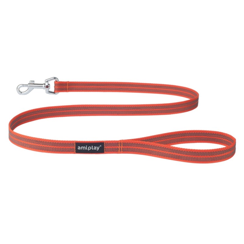 AMIPLAY Smycz Rubber 120 cm - Pomarańczowa S-M
