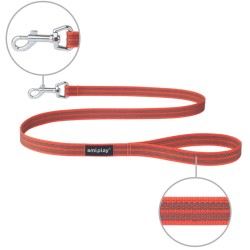 AMIPLAY Smycz Rubber 120 cm - Pomarańczowa S-M