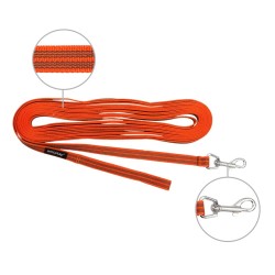 AMIPLAY Smycz treningowa Rubber 5 m - Pomarańczowa L-XL