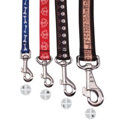 AMIPLAY Smycz regulowana 6 in 1 Joy - Fioletowe wzory L