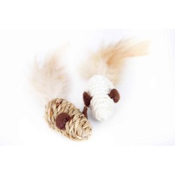 DINGO Myszki ECO dla kota z sizalu i trawy morskiej 2szt.