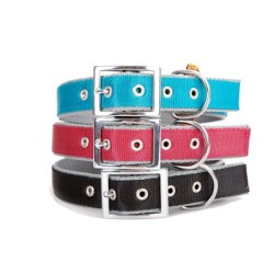 DINGO Obroża Twilight Silver (taśma EXTRA) - czarna 2cm x 50cm