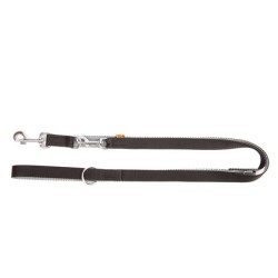 DINGO Smycz przedłużana Twilight Silver - czarna 2,5cm x 220cm