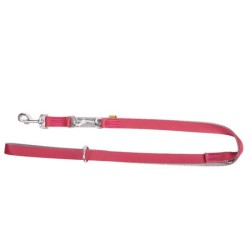 DINGO Smycz przedłużana Twilight Silver - bordowa 2cm x 220cm