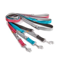 DINGO Smycz przedłużana Twilight Silver - bordowa 2,5cm x 220cm