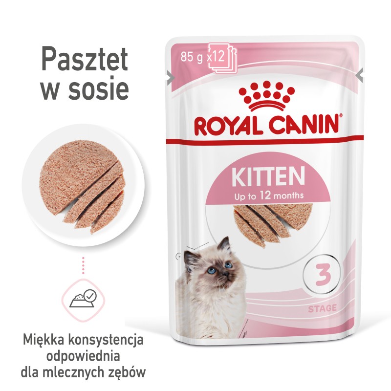 ROYAL CANIN Kitten Instinctive pasztet karma mokra - pasztet dla kociąt do 12 miesiąca życia 48x 85g