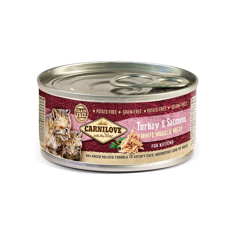 CARNILOVE Cat Kittens Turkey and Salmon - puszka 6x 100g