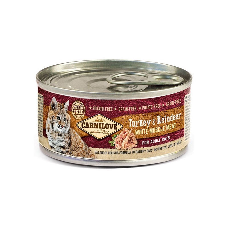 CARNILOVE Cat Adult Turkey and Reindeer - puszka 100g