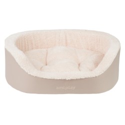 AMIPLAY Legowisko Elipsa Aspen - Beżowe L
