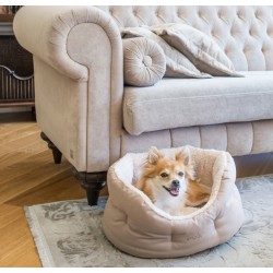 AMIPLAY Legowisko Colosseum Aspen - Beżowe S (47 x 40 x 21 cm)