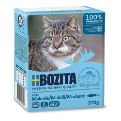BOZITA Makrela - kawałeczki mięsa dla kotów 370g (galaretka) 16x 370g
