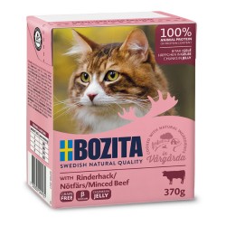BOZITA Siekana wołowina - kawałeczki mięsa dla kotów 370g (galaretka) 370g