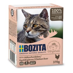 BOZITA Wątróbka drobiowa - kawałeczki mięsa dla kotów 370g (galaretka) 16x 370g