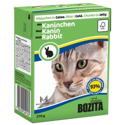 BOZITA Królik - kawałeczki mięsa dla kotów 370g (galaretka) 16x 370g