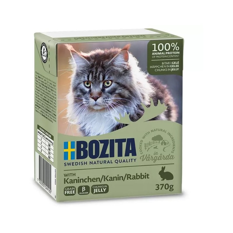 BOZITA Królik - kawałeczki mięsa dla kotów 370g (galaretka) 16x 370g